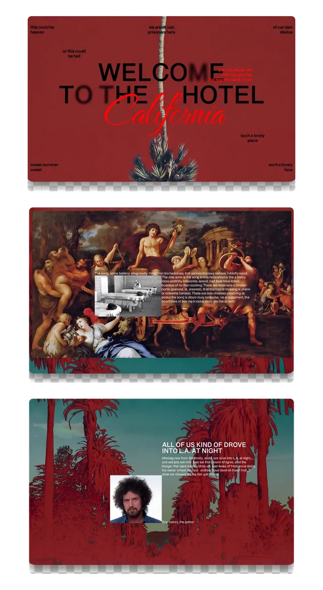 RawBuzz work — Hotel California editorial