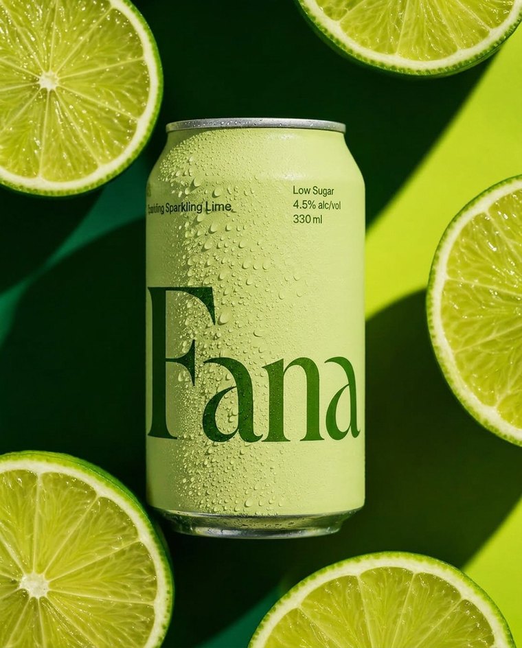 Fana sparkling lime — brand site